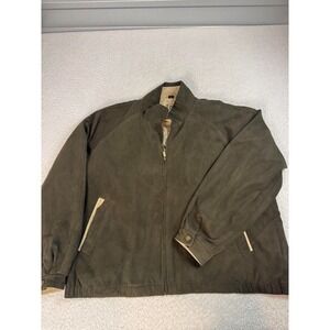 RC Robert Comstock Expedition Mens Full Zip Suede Oversized‎ Jacket Green XXL